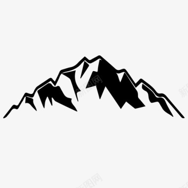 山滑雪斜坡图标图标