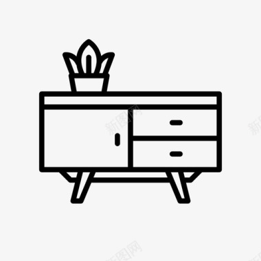 餐具柜橱柜家具图标图标