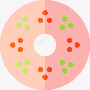 奶油甜甜圈甜甜圈糖果2扁平图标图标