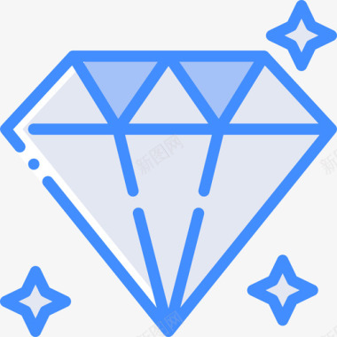 钻石珠宝6蓝色图标图标