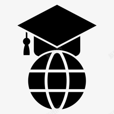 奖学金国外教育国际图标图标