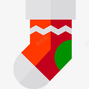 黑白袜子袜子圣诞144平底图标图标