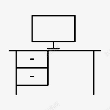 木制屋子书桌家具家用图标图标