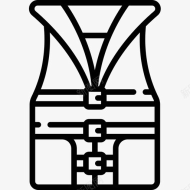 救生衣救生衣紧急服务27直线型图标图标