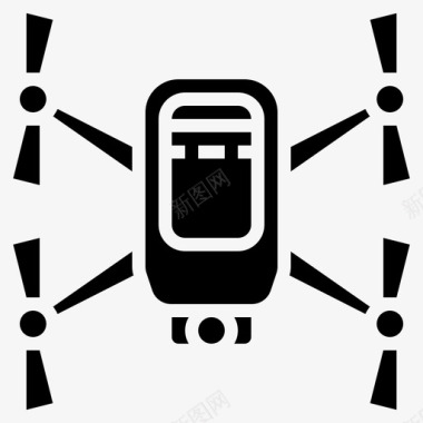 侦察侦察无人机探险家四旋翼机图标图标