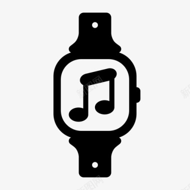 smartwatch上的音乐音频声音图标图标