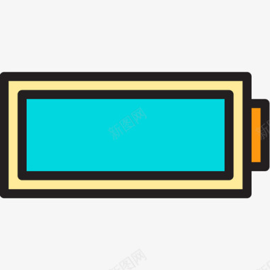 电池电量图标电池电量移动功能线性颜色图标图标