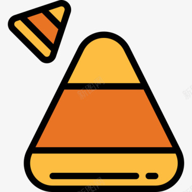味艺术字玉米糖甜味和糖果5线性颜色图标图标