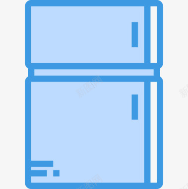 冰箱家用蓝色图标图标