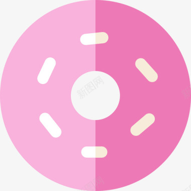 甜甜圈快餐46扁平图标图标