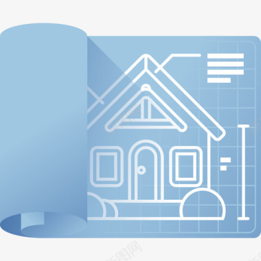 房地产展架蓝图房地产92彩色图标图标