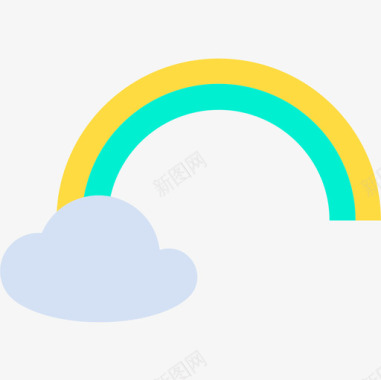 彩虹自然61平坦图标图标