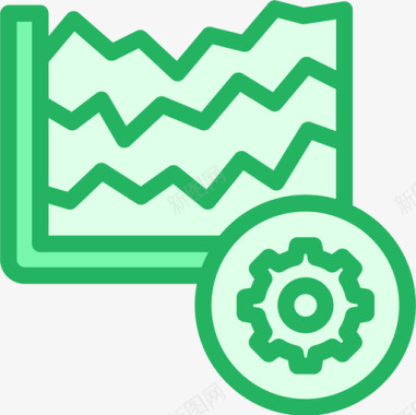 分析矢量图分析分析8线性绿色图标图标