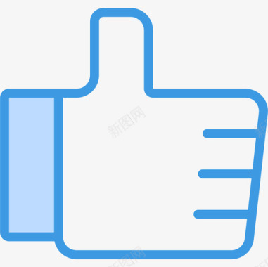 竖起大拇指webessential6蓝色图标图标