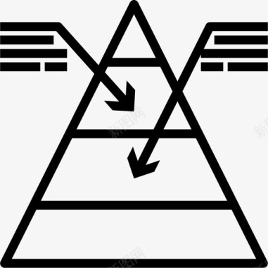 金字塔图图表7线性图图标图标
