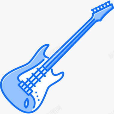 电吉他音乐44蓝色图标图标