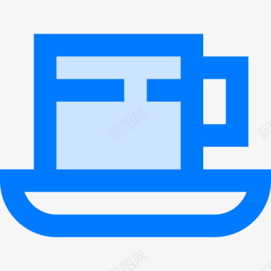 咖啡杯饮料11蓝色图标图标