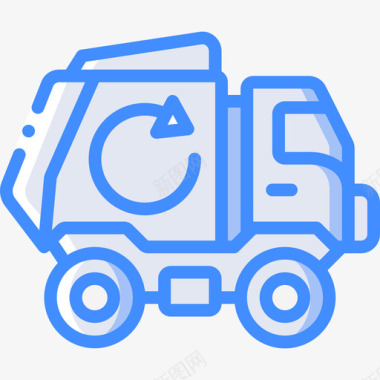 回收车城市31蓝色图标图标