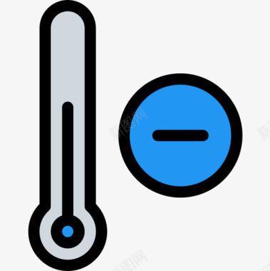 寒冷的气候寒冷天气173线性颜色图标图标