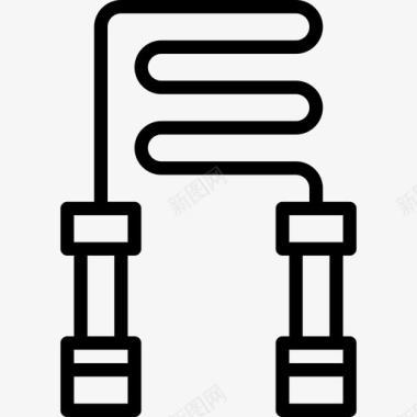 健身图标素材跳绳健身49直线型图标图标