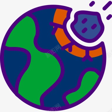 空间陨石空间64线颜色图标图标