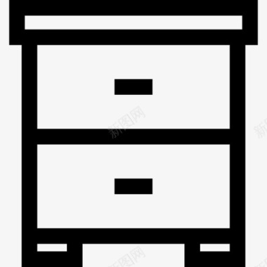 床头柜家装8直线型图标图标