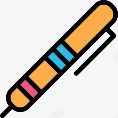 铅笔效果铅笔办公文具4线颜色图标图标