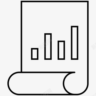 矢量报表报表图表文档图标图标