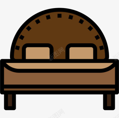 床家具和家居装饰5线颜色图标图标