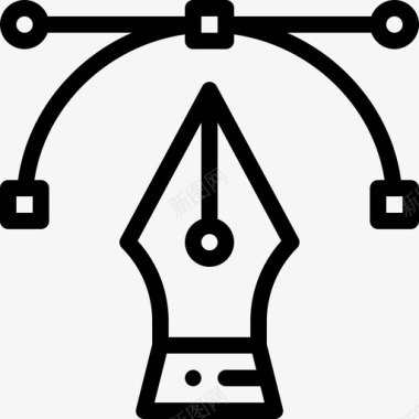 体操艺术钢笔工具艺术16线性图标图标