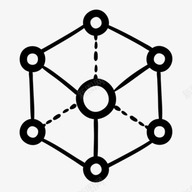 三维粒子立方体三维长方体图标图标