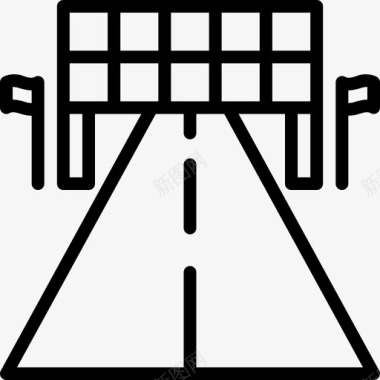 赛车透视图赛车商务184直线型图标图标