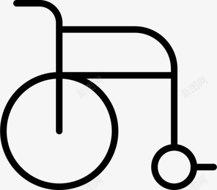 通勤轮椅推车残疾人图标图标
