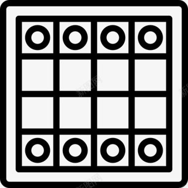 棋盘棋盘爱好4直线型图标图标