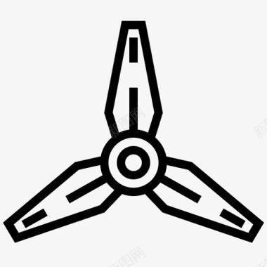 旋转烟花螺旋桨飞机桨叶图标图标