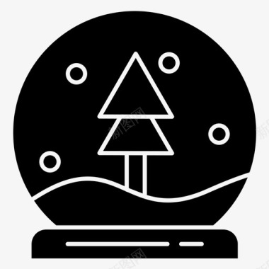 雪球碗装饰图标图标