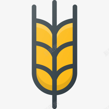 小麦有机食品2原色图标图标