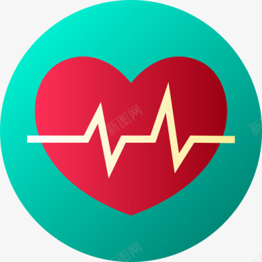 心脏监护仪心脏急救12梯度图标图标