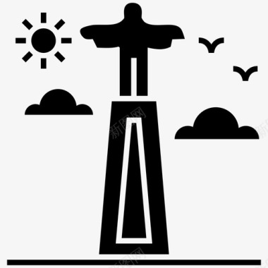 基督雕像基督教象征霍利广场图标图标