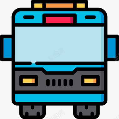 公共标识红公共汽车旅行148线颜色图标图标