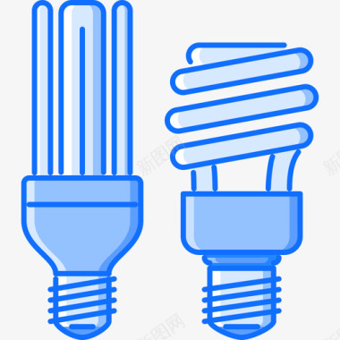 主意灯泡生态灯泡自然41蓝色图标图标