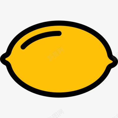 柠檬水果13线形颜色图标图标
