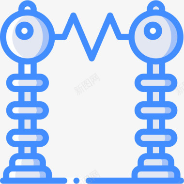 透明电蒸锅电物理5蓝色图标图标