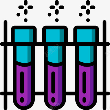 免扣66试管科学66线性颜色图标图标