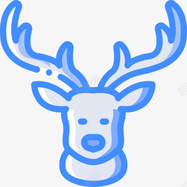 鹿自然51蓝色图标图标
