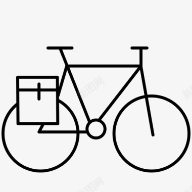 旅游自行车旅游交通图标图标