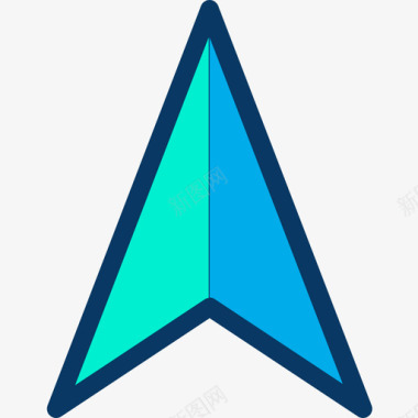 地图导航素材导航地图和导航8线性颜色图标图标