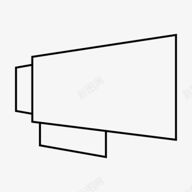 广告发光字扩音器广告通知图标图标