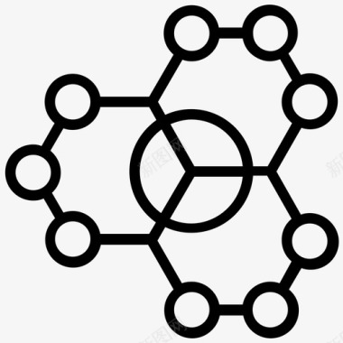 生物分子科学原子电子分子图标图标