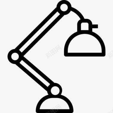 台灯家具和家居装饰直线型图标图标